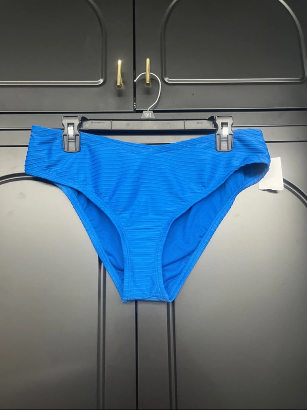 sofia by sofia vergara Electric Blue Ribbed Bikini Bottoms